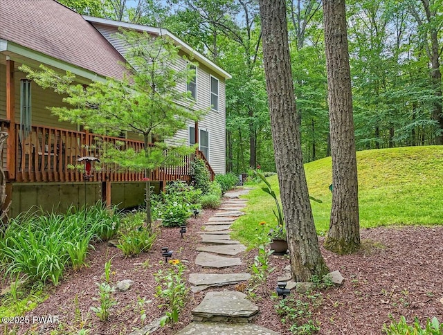 111 Sun Valley Dr, Tafton, PA 18464 - view of yard with a deck