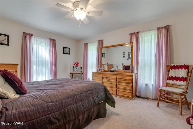 111 Sun Valley Dr, Tafton, PA 18464 - bedroom with light carpet and ceiling fan