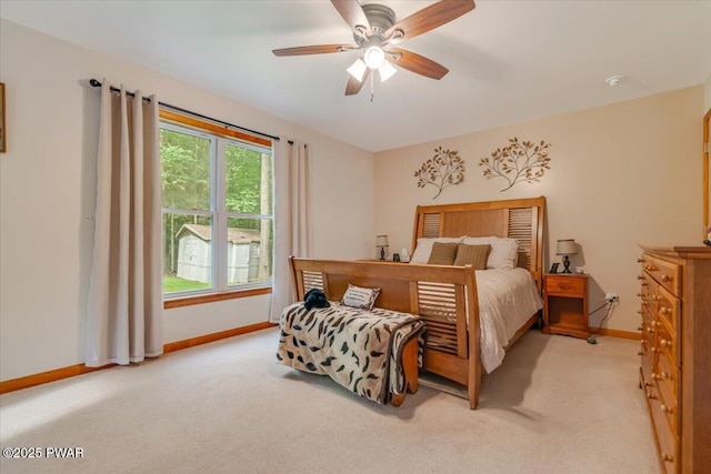 111 Sun Valley Dr, Tafton, PA 18464 - bedroom with light carpet and ceiling fan