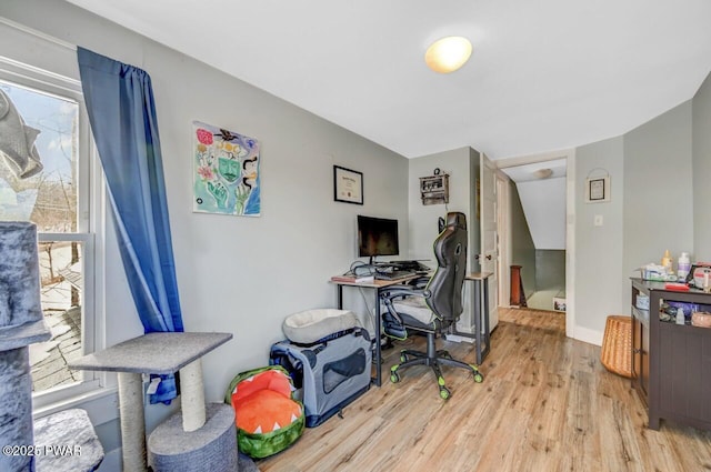 1325 Lake Ariel Hwy, Lake Ariel, PA 18436 - office area featuring light wood-style flooring and healthy amount of natural light