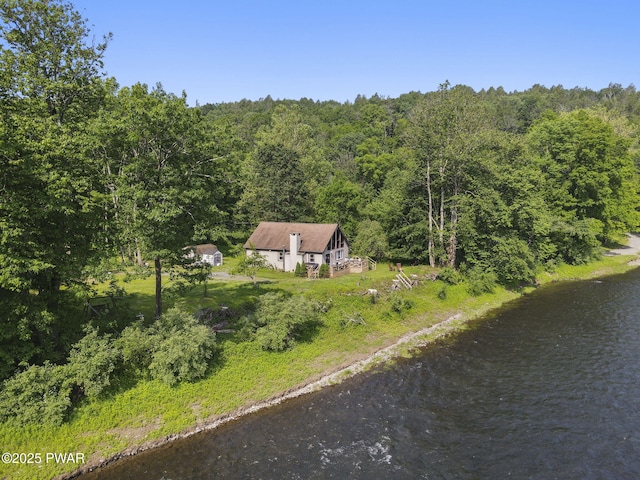 18 Tammany Flts, Damascus, PA 18415 - view of subject property with a heavily wooded area and a large body of water