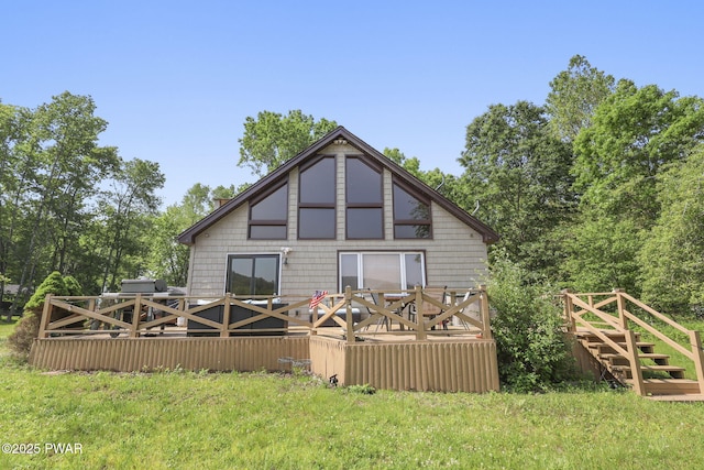 18 Tammany Flts, Damascus, PA 18415 - rear view of property featuring a wooden deck