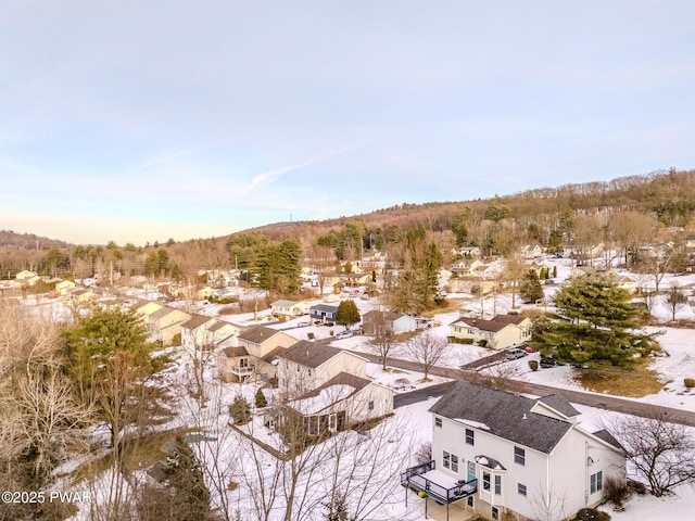 drone / aerial view with a residential view