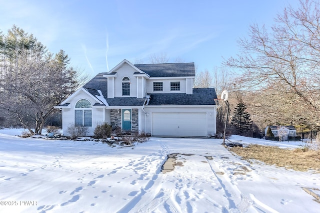 traditional home featuring an attached garage