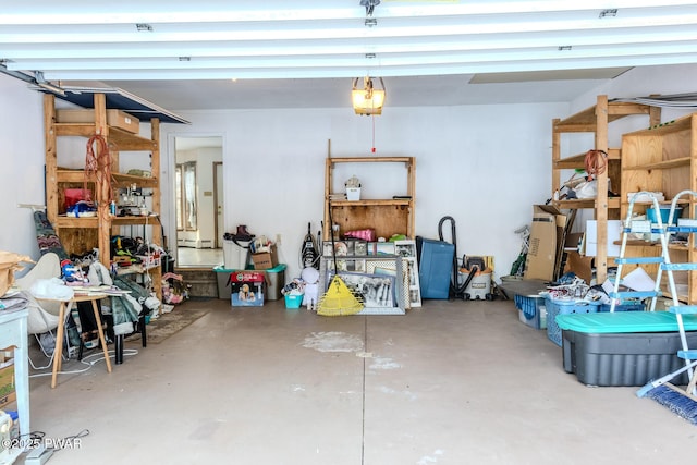 storage featuring a garage