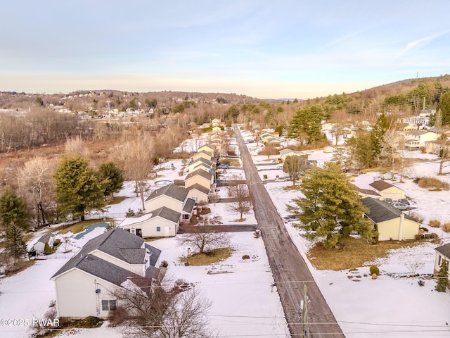 drone / aerial view with a residential view