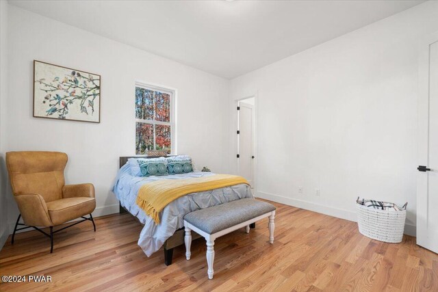 bedroom featuring light hardwood / wood-style flooring