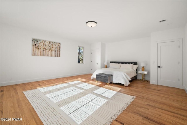 unfurnished bedroom featuring light hardwood / wood-style floors