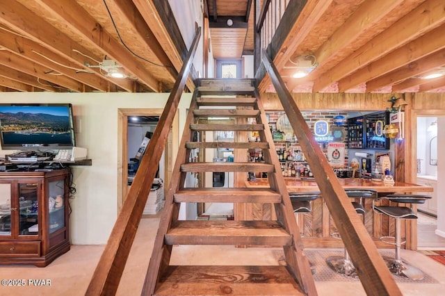 29 Tanglewood Ln, Lake Ariel, PA 18436 - stairs with bar area