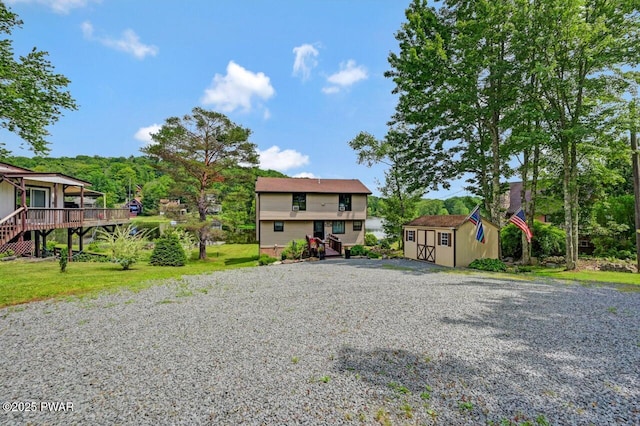 29 Tanglewood Ln, Lake Ariel, PA 18436 - view of front of home featuring a storage unit and stairs
