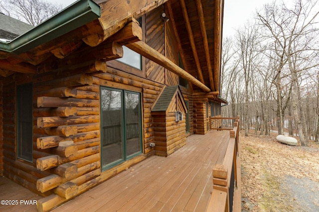 view of wooden terrace