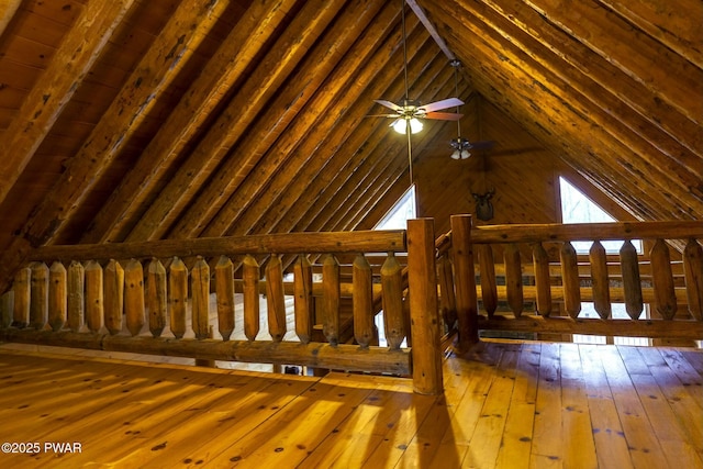 unfinished attic with plenty of natural light