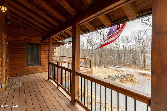 view of wooden deck