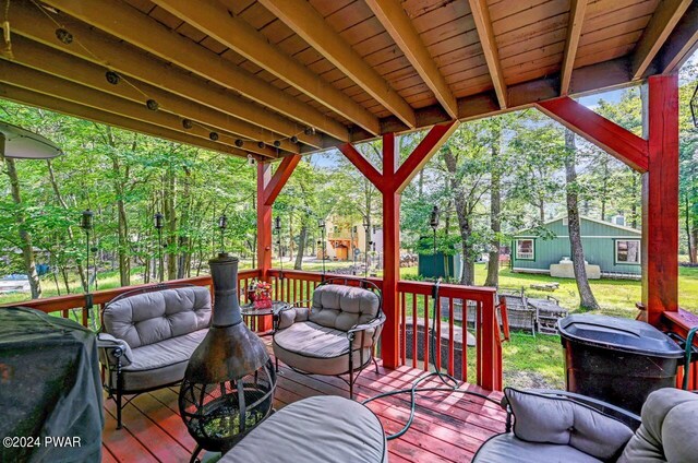 view of wooden deck