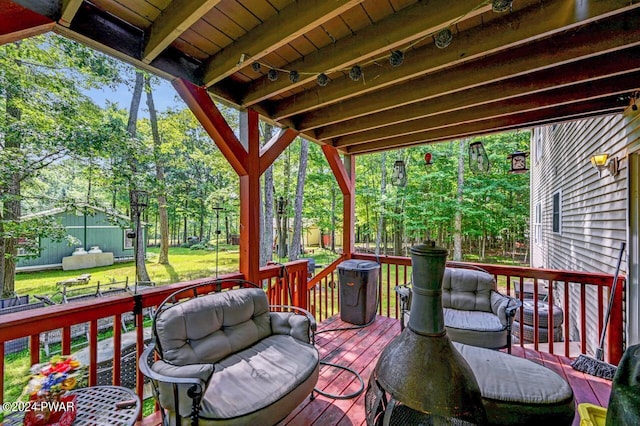 view of wooden deck