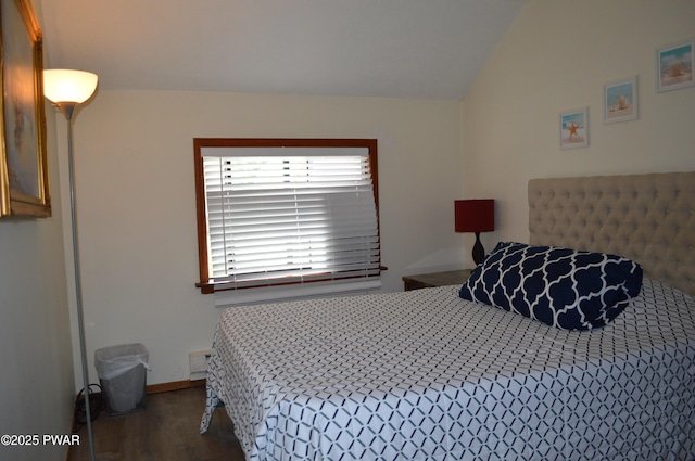 6372 Baltic Ave, Tobyhanna, PA 18466 - bedroom with wood finished floors and lofted ceiling
