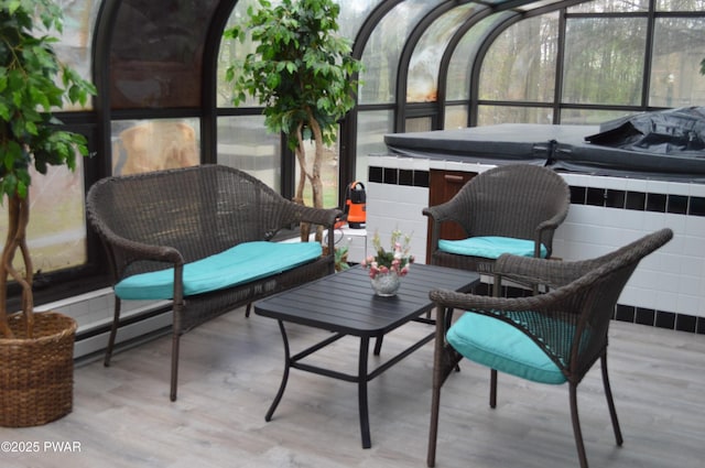 6372 Baltic Ave, Tobyhanna, PA 18466 - sunroom / solarium with a hot tub