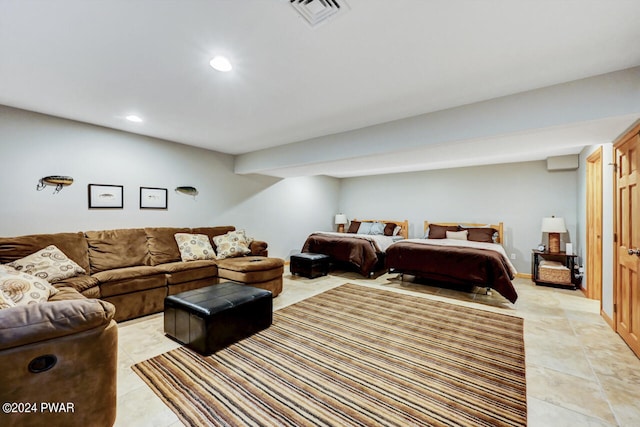 view of tiled bedroom