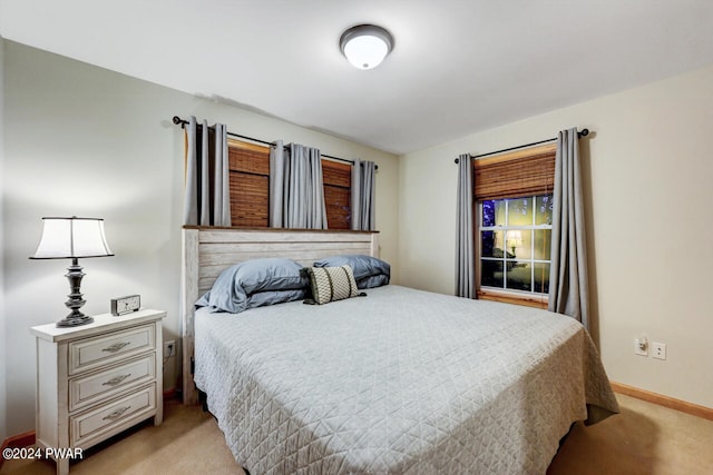 view of carpeted bedroom