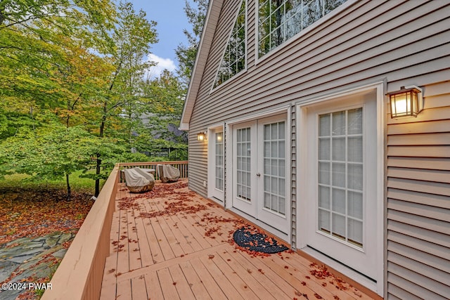 deck with french doors