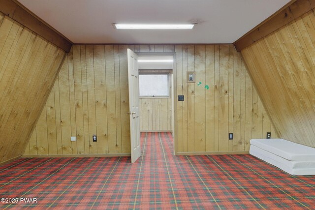 20 Chuck Foster Dr, Hawley, PA 18428 - additional living space with wooden walls and carpet
