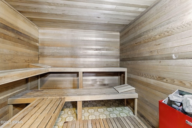 20 Chuck Foster Dr, Hawley, PA 18428 - relaxing sauna / steam room with wood walls and wood ceiling