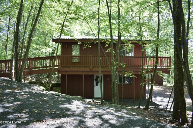 exterior space featuring a deck