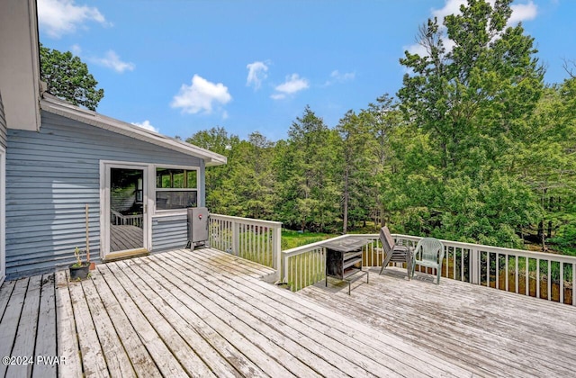 view of wooden deck