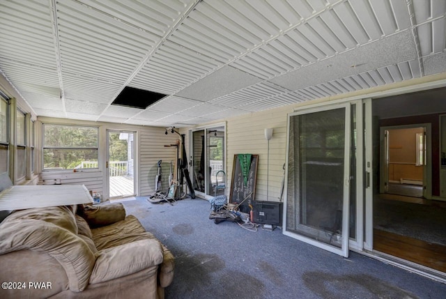 view of sunroom