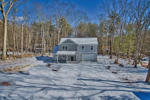 view of property featuring a garage