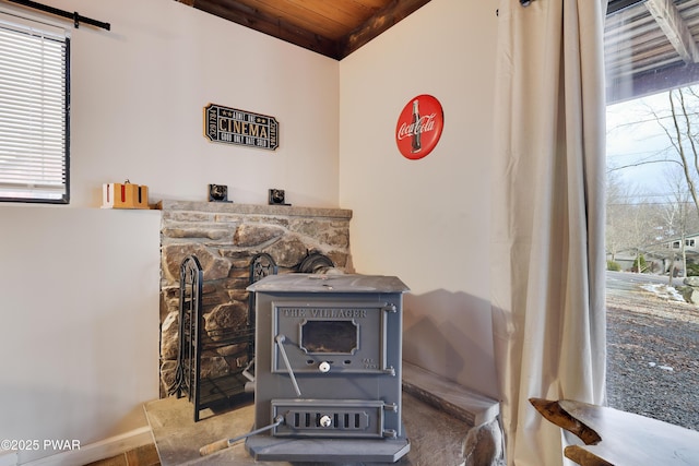2894 S Fairway Dr, Lake Ariel, PA 18436 - room details featuring a wood stove