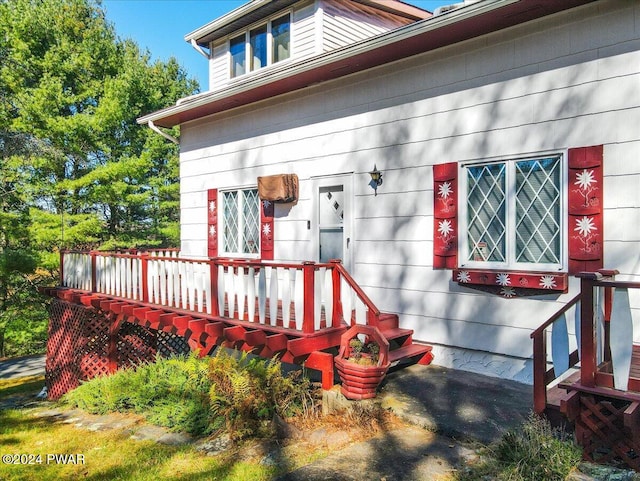 view of doorway to property