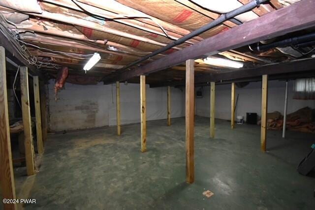 view of basement