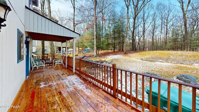 view of wooden deck