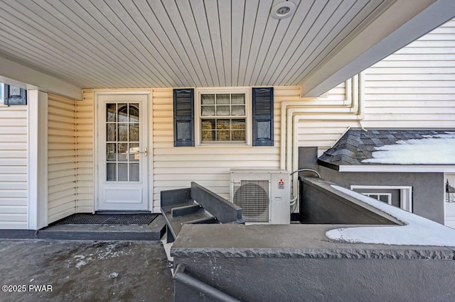 view of patio featuring ac unit