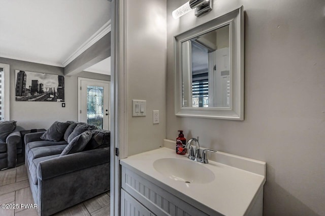 bathroom with vanity