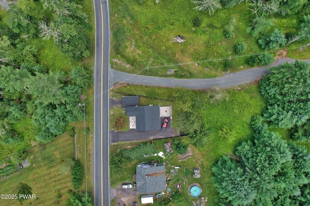 214 Twin Lakes Rd, Shohola, PA 18458 - water view featuring a heavily wooded area