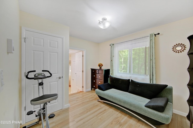 116 Rainbow Dr, Lackawaxen, PA 18435 - sitting room featuring light wood finished floors and baseboards