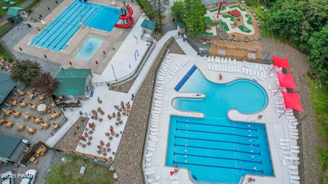 116 Rainbow Dr, Lackawaxen, PA 18435 - bird's eye view of a pool