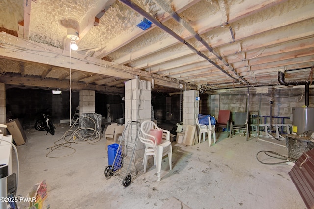 116 Rainbow Dr, Lackawaxen, PA 18435 - unfinished below grade area featuring water heater