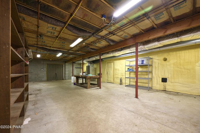 view of basement