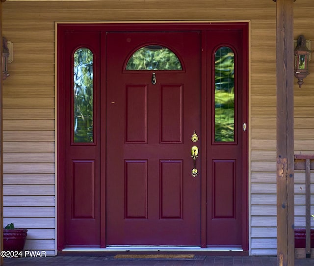 view of exterior entry