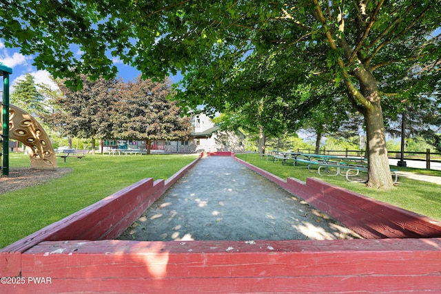 380 Falling Waters Blvd, Lackawaxen, PA 18435 - surrounding community with a bocce ball area and a yard