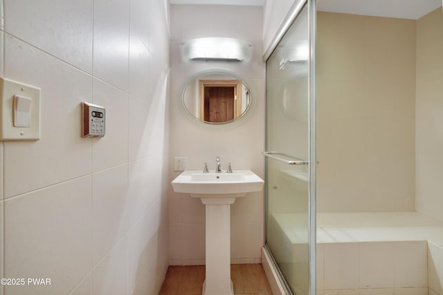 380 Falling Waters Blvd, Lackawaxen, PA 18435 - full bathroom featuring a stall shower and a sink