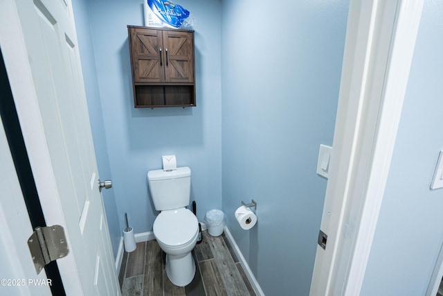 28 Woodcrest Ln, Lake Ariel, PA 18436 - bathroom with toilet and wood finished floors