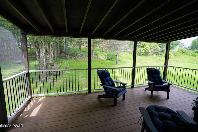 28 Woodcrest Ln, Lake Ariel, PA 18436 - wooden deck with a lawn