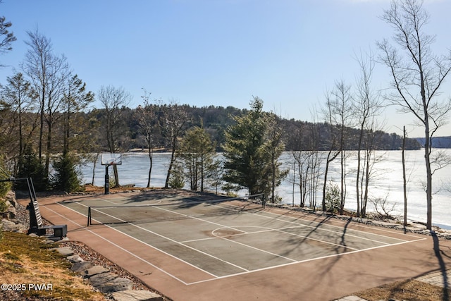 130 Calico Ct, Paupack, PA 18451 - view of sport court featuring a forest view and community basketball court