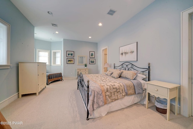 130 Calico Ct, Paupack, PA 18451 - bedroom with recessed lighting, visible vents, baseboards, and carpet