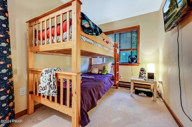 bedroom featuring carpet