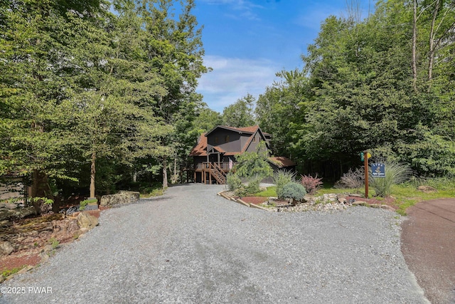 1706 Windemere Ct, Lake Ariel, PA 18436 - view of front of home with stairs and gravel driveway